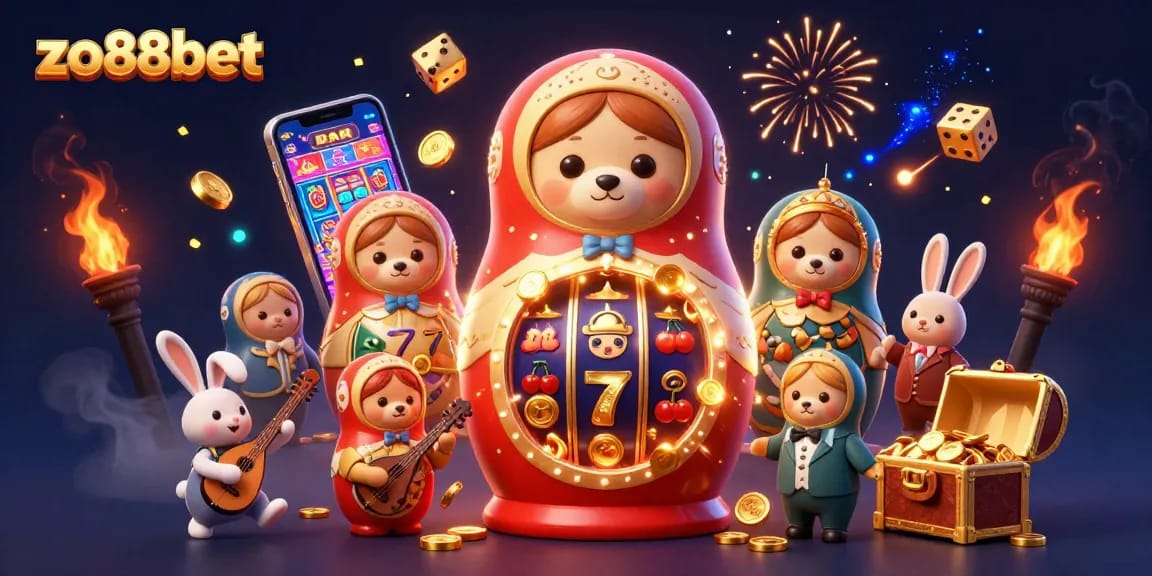 Experience the excitement at zo88bet with charming characters and dynamic casino elements.
