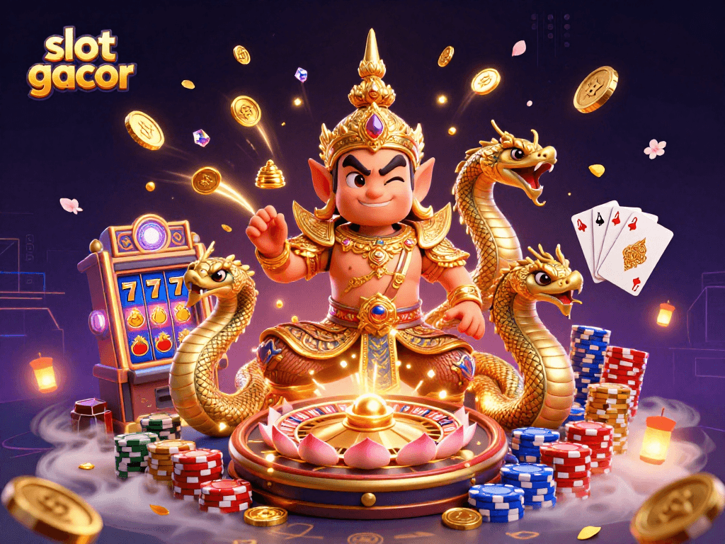 Experience the thrilling action of slot gacor with vibrant 3D visuals and dynamic gaming elements.