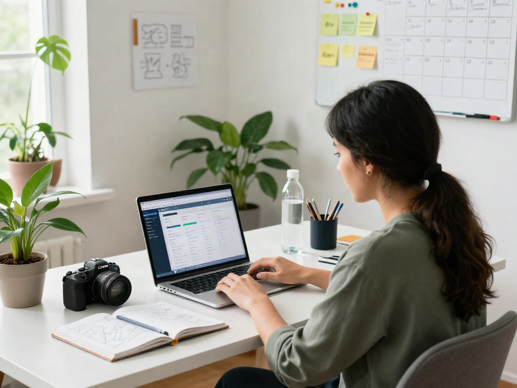 Focused workspace at https://rokok88.us.com promoting discipline and productivity.