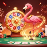 Engage with Ku88 in this vibrant scene showing a game show host and excited players at a casino.