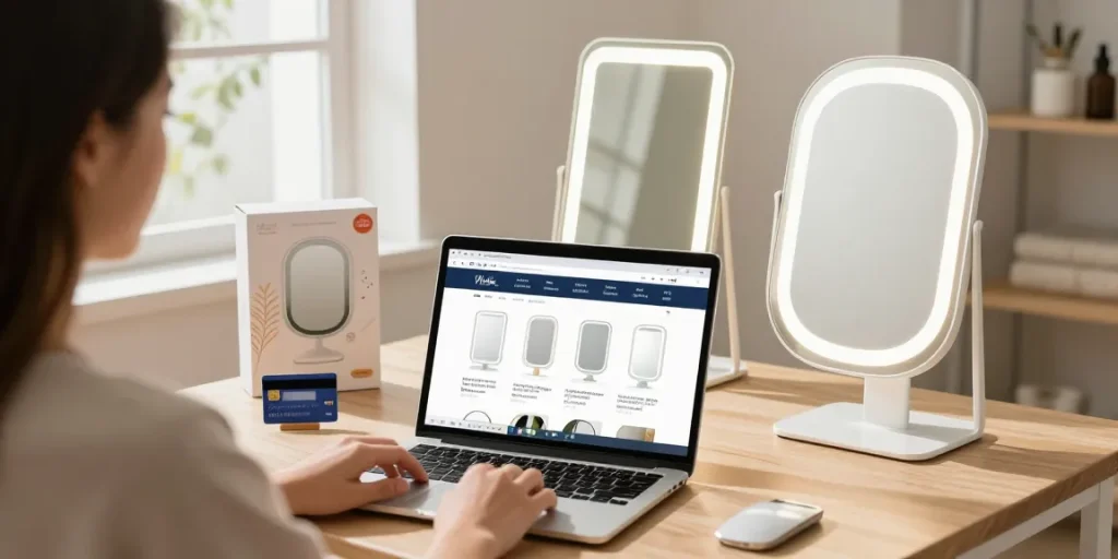 Shop the best deals on oglinda baie in an inviting online store environment featuring premium mirrors.