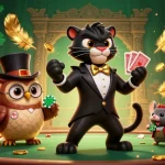 Engage with the thrill of gaming at link 98win, depicted through a vibrant 3D scene with charming characters and casino elements.