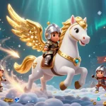 Experience thrilling wins with 999jiliph as a celestial horse leads an epic gaming adventure.