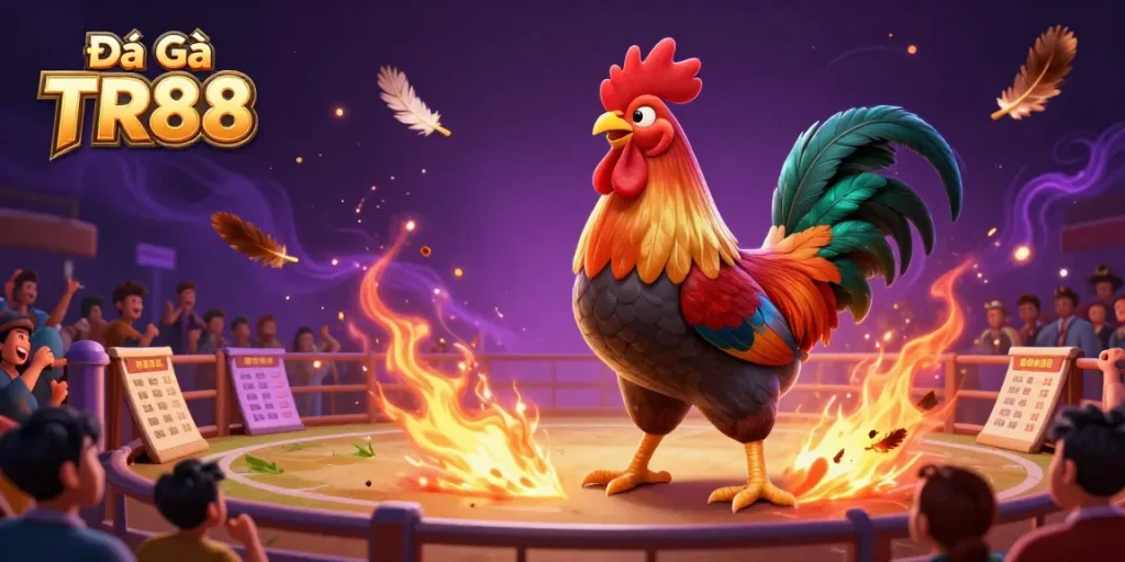 Experience thrilling cockfighting action with Đá Gà TR88, showcasing vibrant combat and betting excitement.
