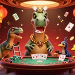Experience phwin's vibrant poker scene with colorful characters and dynamic casino elements.