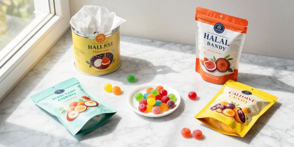 Fresh Halal Candy selection for online shopping, great deals on e-commerce platform.