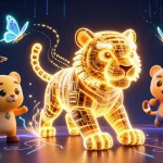 Engage with the exciting world of 79king, a vibrant 3D casino illustration showcasing neon elements and crypto motifs.